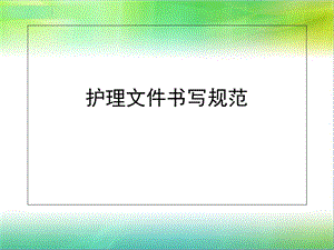 岗前培训护理文件书写规范.ppt