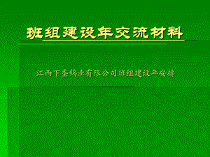 班组建设年交流材料.ppt