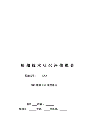 船舶技术评估报告.doc