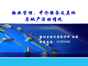 物业管理、中介服务及其他房地产活动情况.ppt