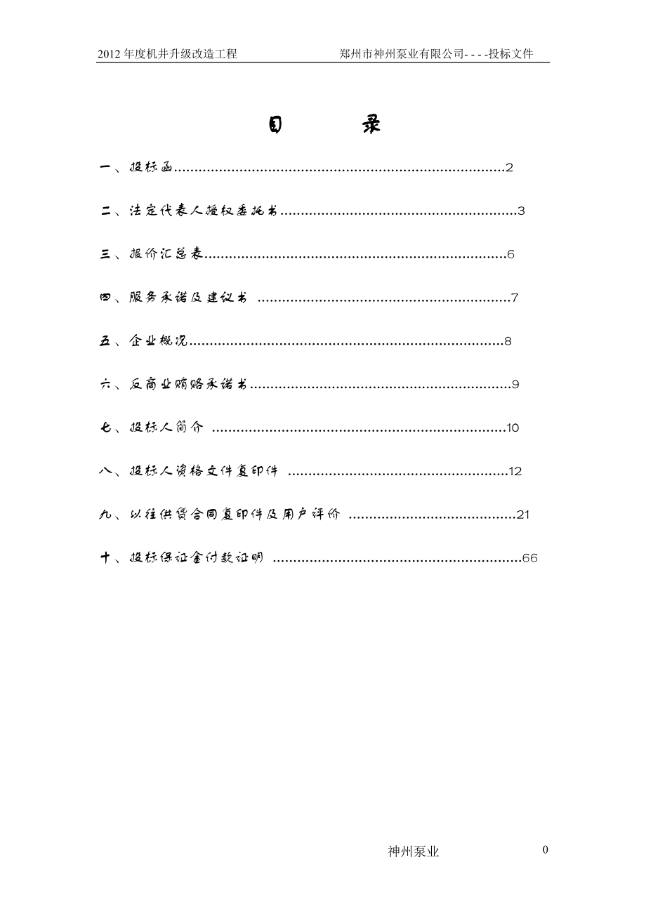 潜水泵机井升级改造工程投标文件.doc_第1页