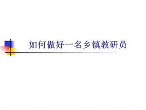 小学科学、品德与生活(社会)乡镇教研员培训.ppt