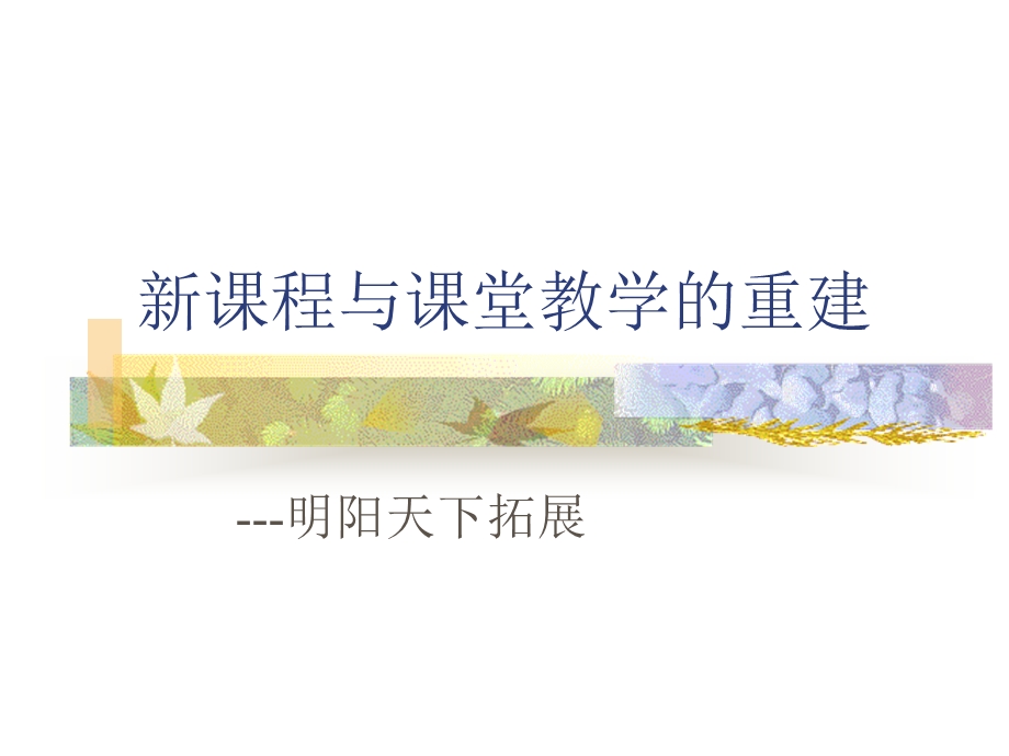 新课程与课堂教学的重建.ppt_第1页