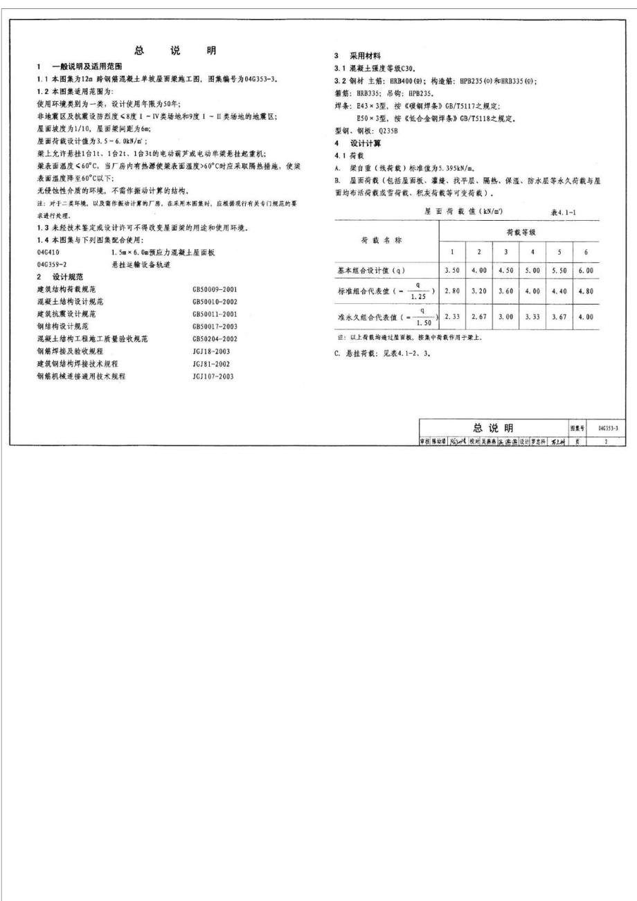 04G3533 钢筋混凝土屋面梁12m单坡.doc_第2页