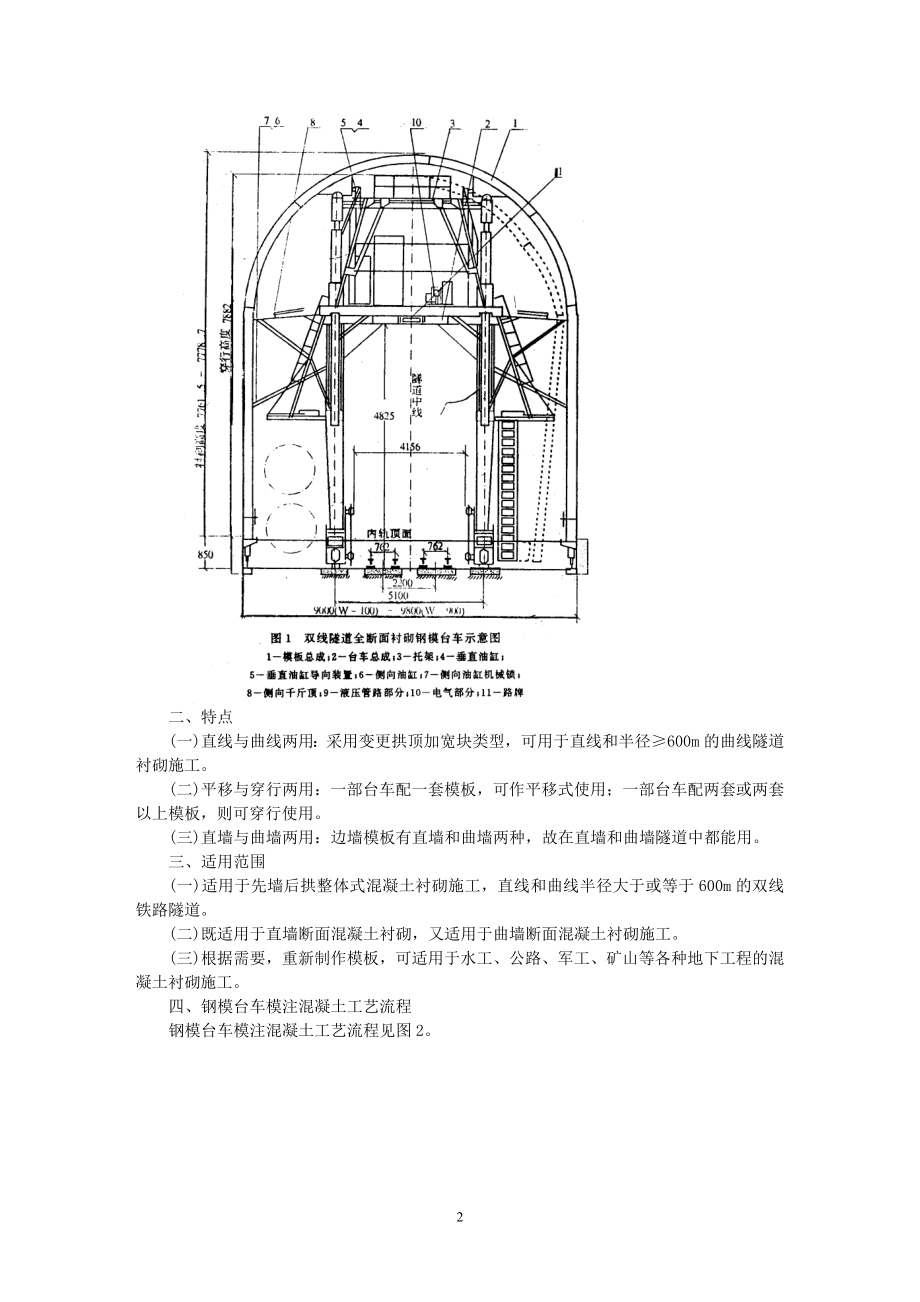 19双线铁路隧道全断面衬砌钢模台车模注混凝土工法.doc_第2页