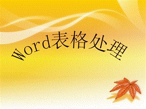 (文科)Word2003表格处理.ppt