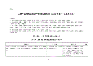 二级中医骨伤医院评审细则.doc