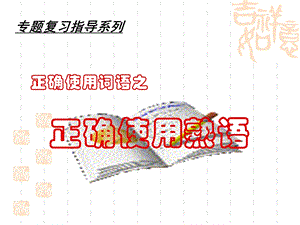 正确使用词语之正确使用熟语.ppt