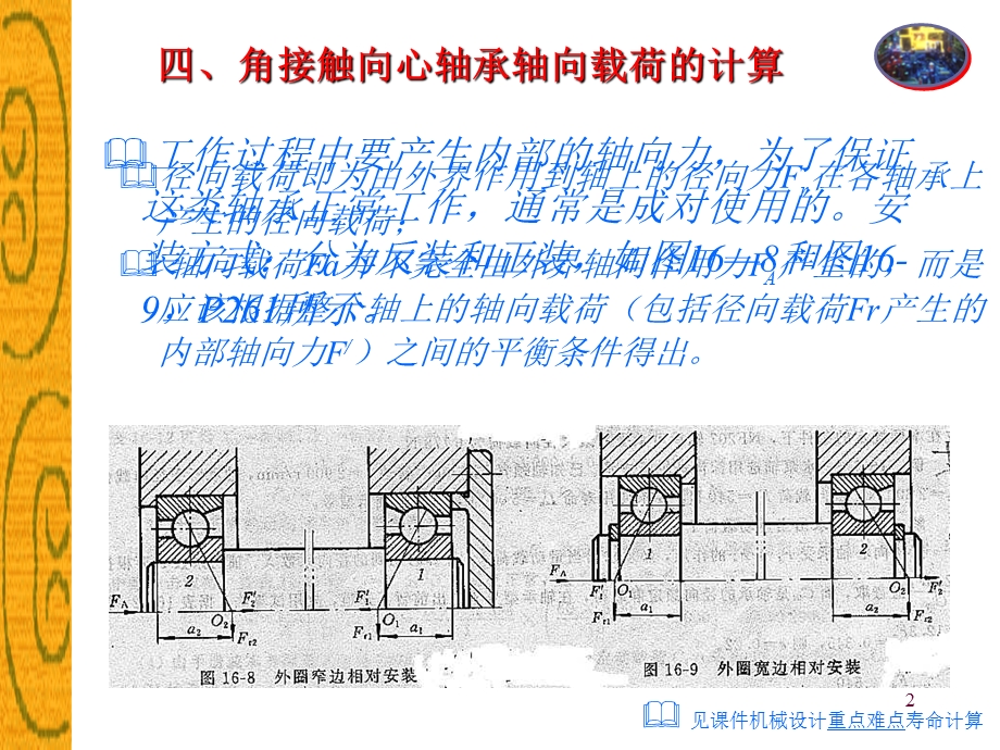 机械设计基础第11章滚动轴承轴向力的计算.ppt_第2页