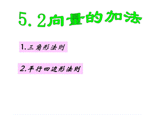 平面向量的加法.ppt