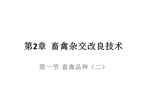 畜禽杂交改第一节畜禽品种.ppt