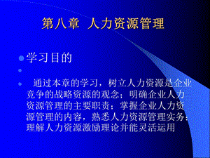 现代企业管理学第八章人力资源管理.ppt