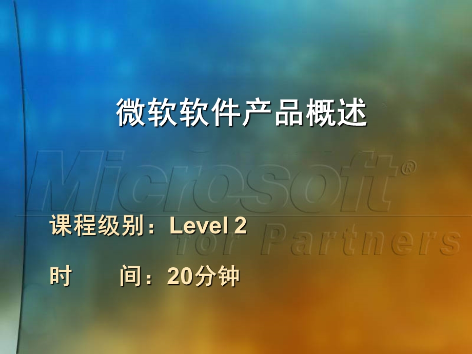 微软软件产品概述.ppt_第1页