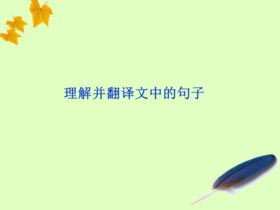 文言文阅读(理解并翻译文中的句子).ppt_第1页