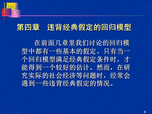 第四章违反经典假定的回归模型(蓝色)new.ppt