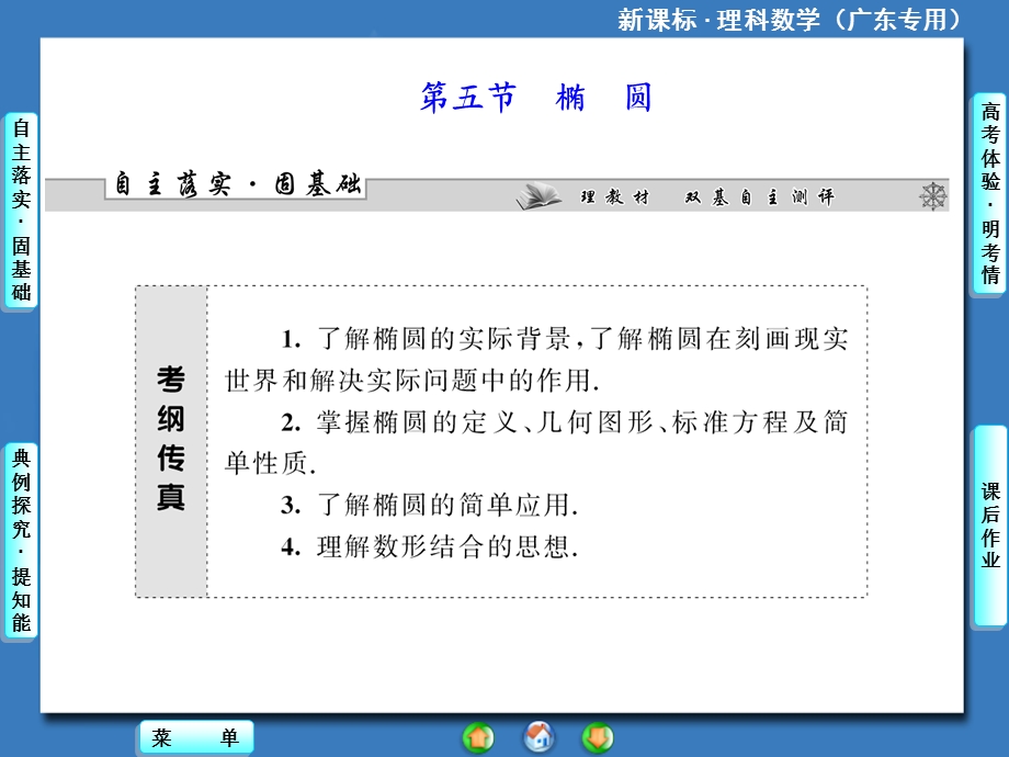 新课标理科数学第八章第五节椭圆.ppt_第1页