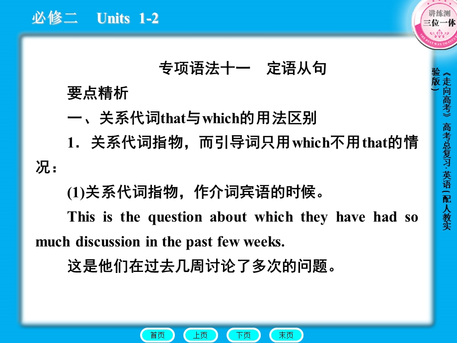 高三英语总复习课件：语法11定语从句.ppt_第1页