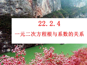 22.2.5一元二次方程根与系数关系.ppt