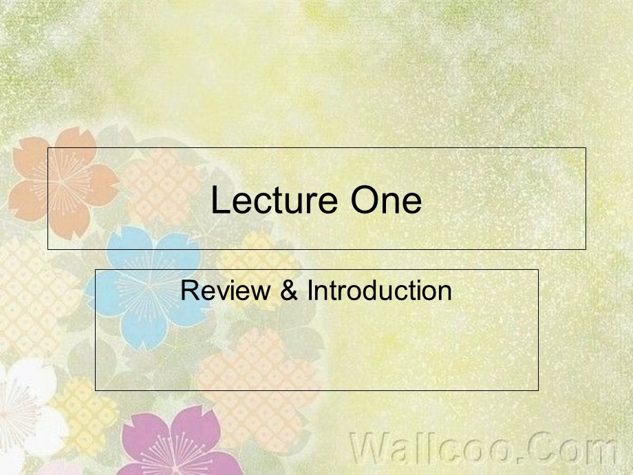 英语语法LectureOne.ppt_第1页