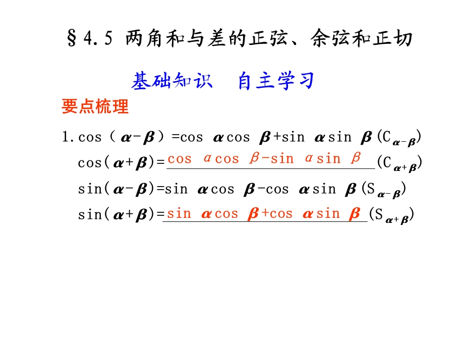 4[1].5两角和与差的正弦、余弦和正切.ppt_第1页