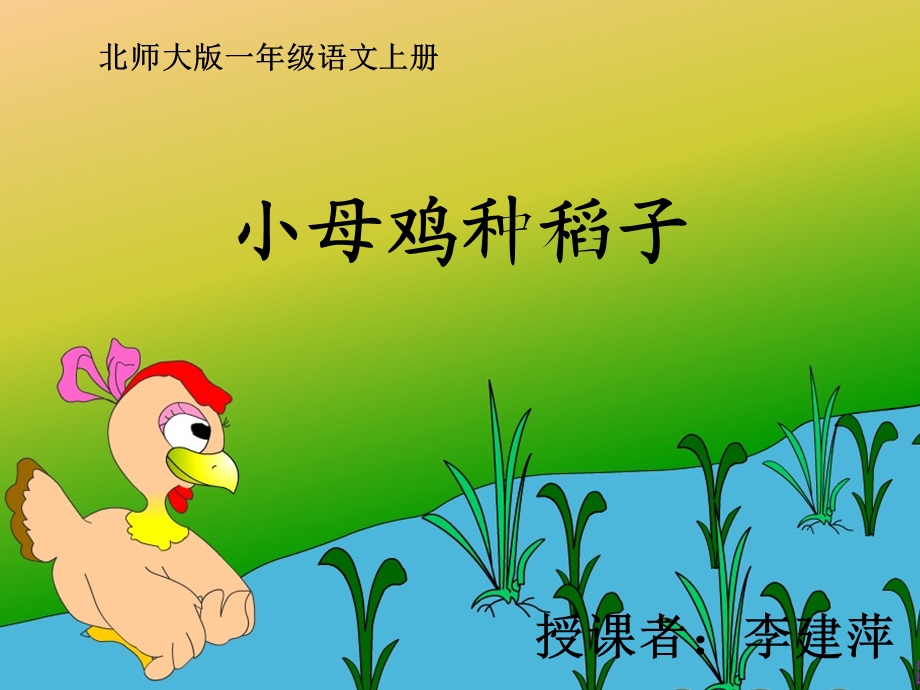 第二课小母鸡种稻子课件.ppt_第1页