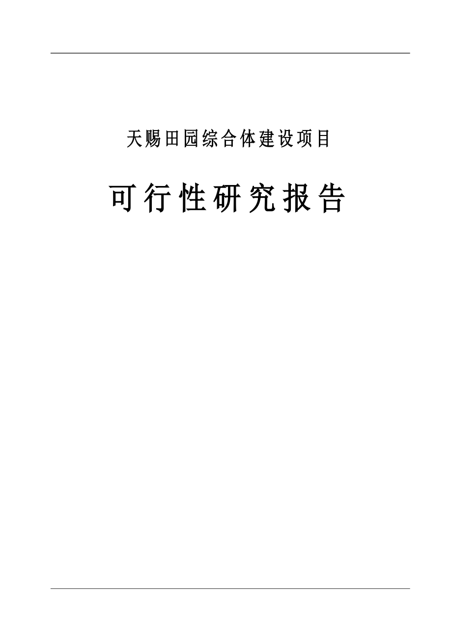 天赐田园综合体建设项目可行性研究报告.doc_第1页