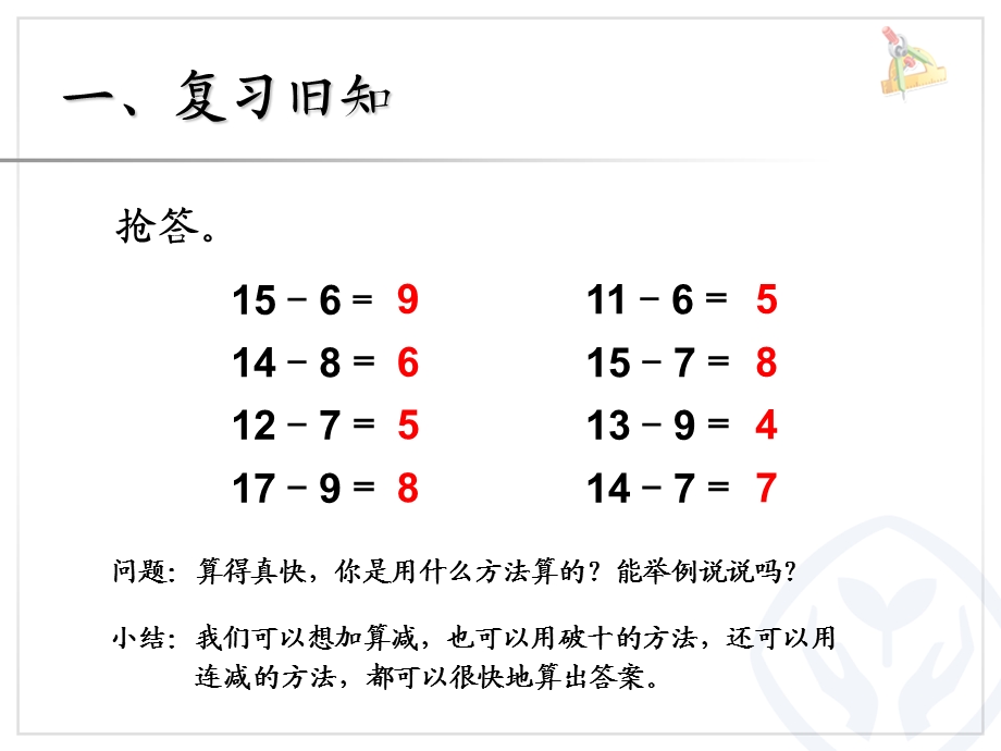 20以内的退位减法十几减5、4、3、2.ppt_第2页