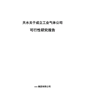 天水关于成立工业气体公司可行性研究报告.docx