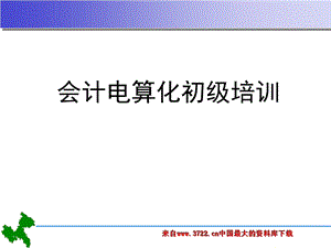 会计电算化初级培训(PPT191).ppt