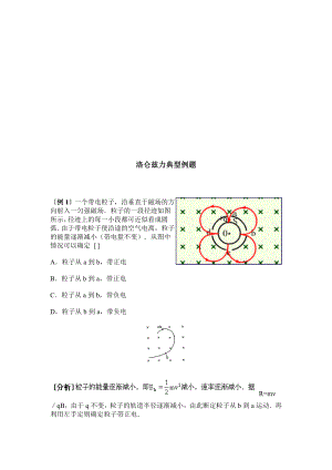 洛伦兹力经典例题.doc