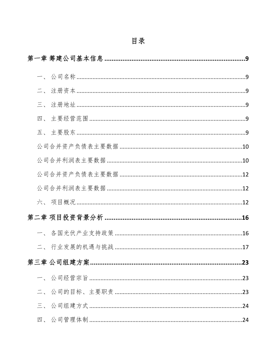 太原关于成立硅基光伏组件公司可行性研究报告.docx_第2页