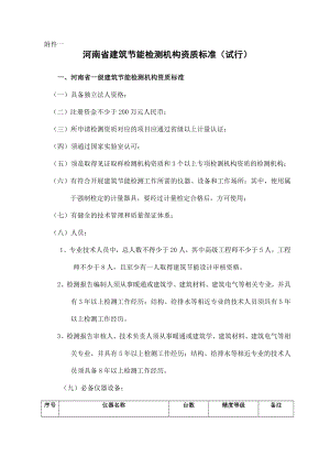 河南省建筑节能检测机构资质标准(试行).doc