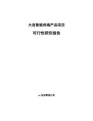 大连智能终端产品项目可行性研究报告.docx