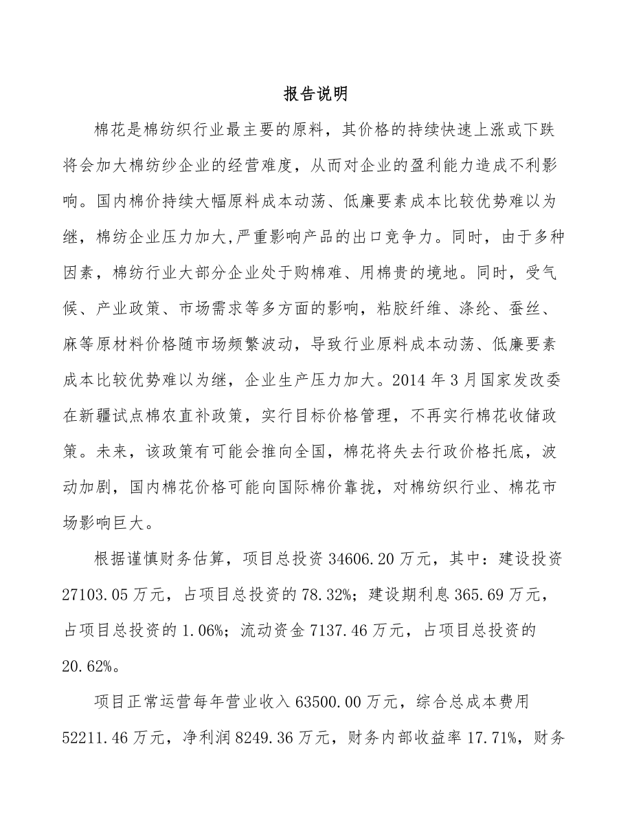 大足区纱线项目可行性研究报告.docx_第2页