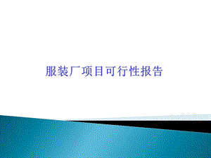 【行业资料】服装厂项目可行性报告大钢PPT.ppt