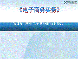 项目九BtoB电子商务的商业模式.ppt