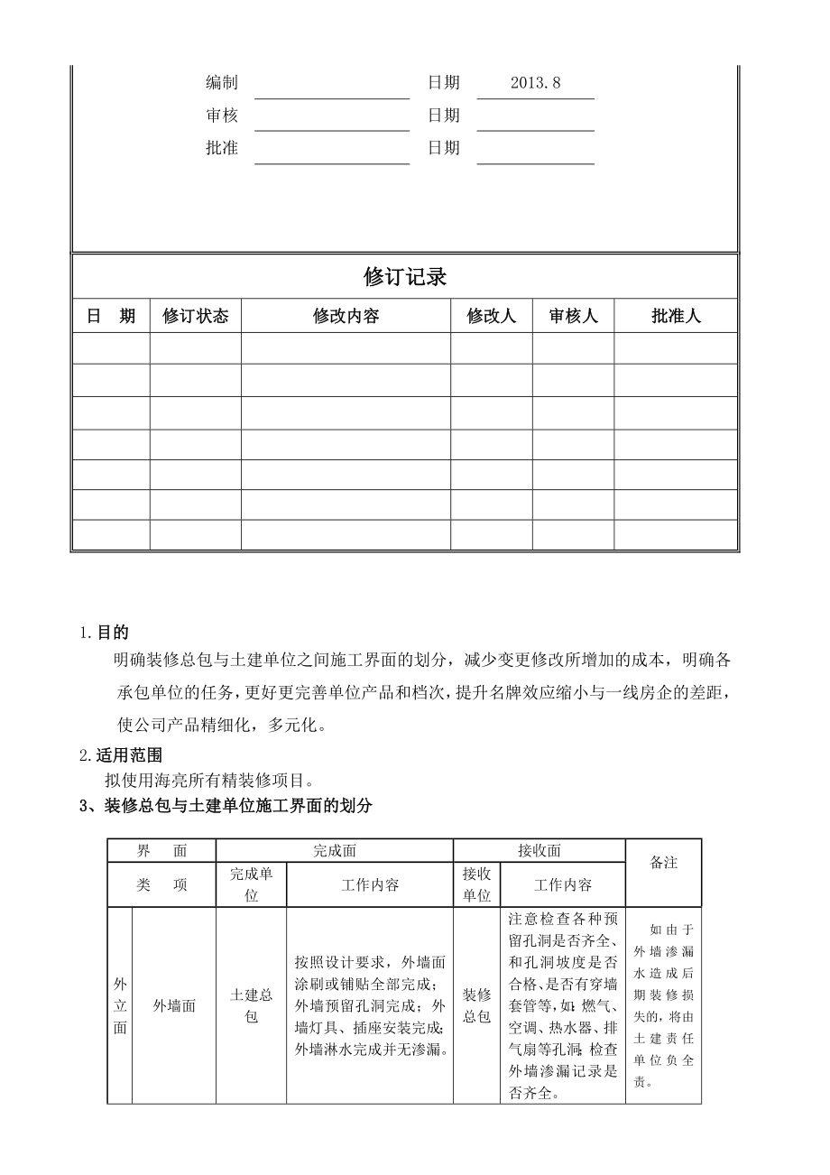 毛坯房精装修前质量及观感验收标准.doc_第2页