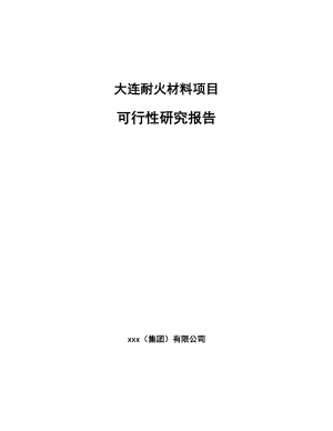 大连耐火材料项目可行性研究报告.docx