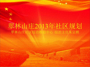 翠林山庄2013年社区规划.ppt