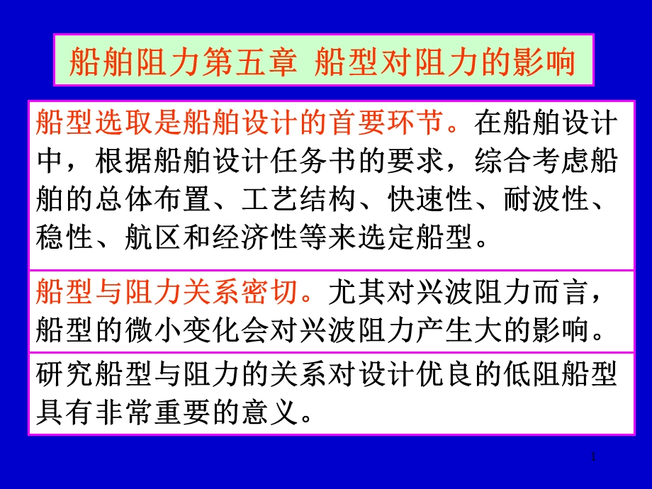 船舶阻力第5章 船型对阻力的影响.ppt_第1页