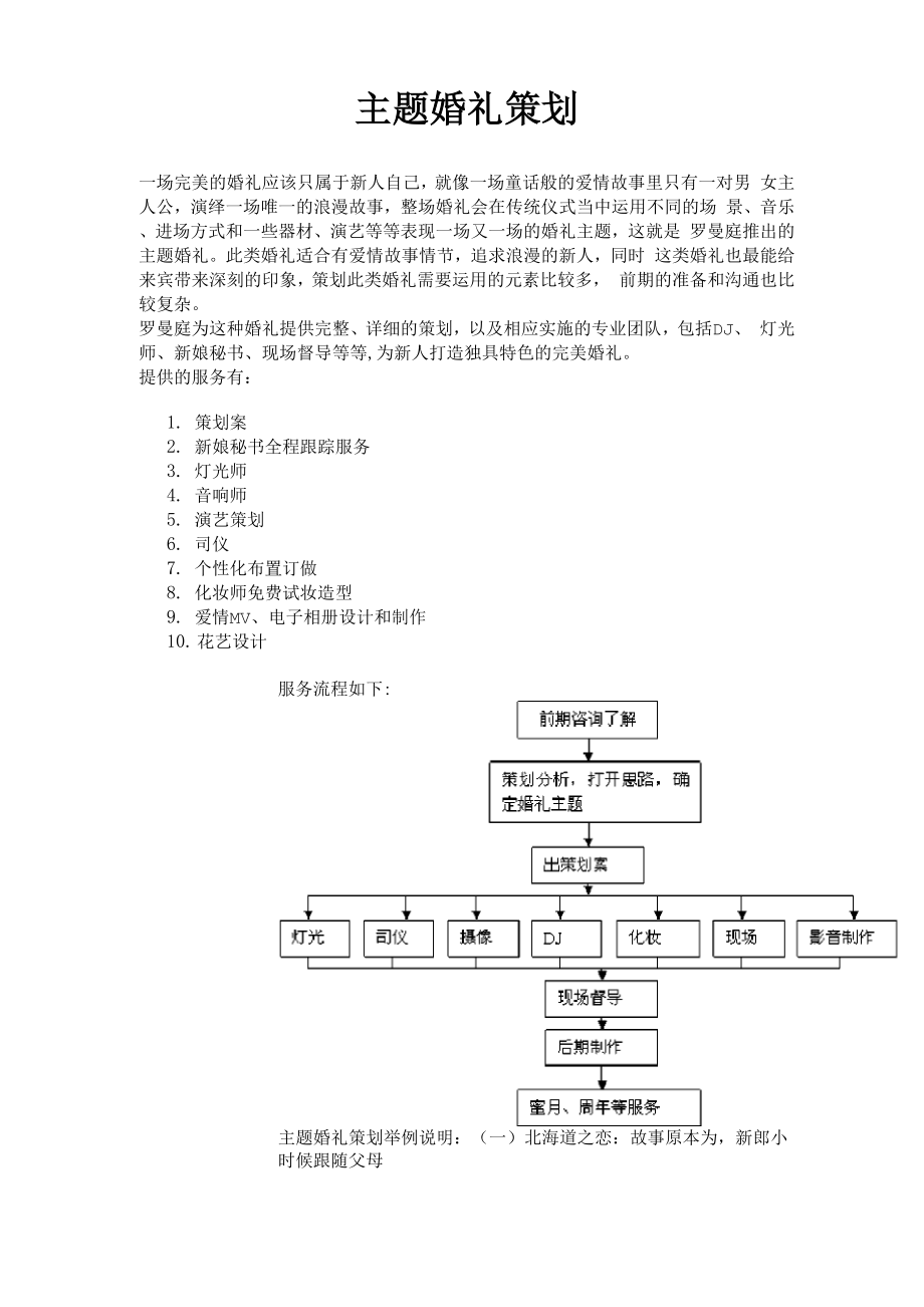 主题婚礼策划方案.docx_第1页