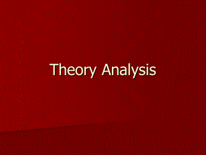 英语论文TheoryAnalysis.ppt