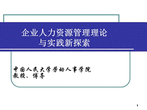 企业人力资源管理理论与实践(锋).ppt