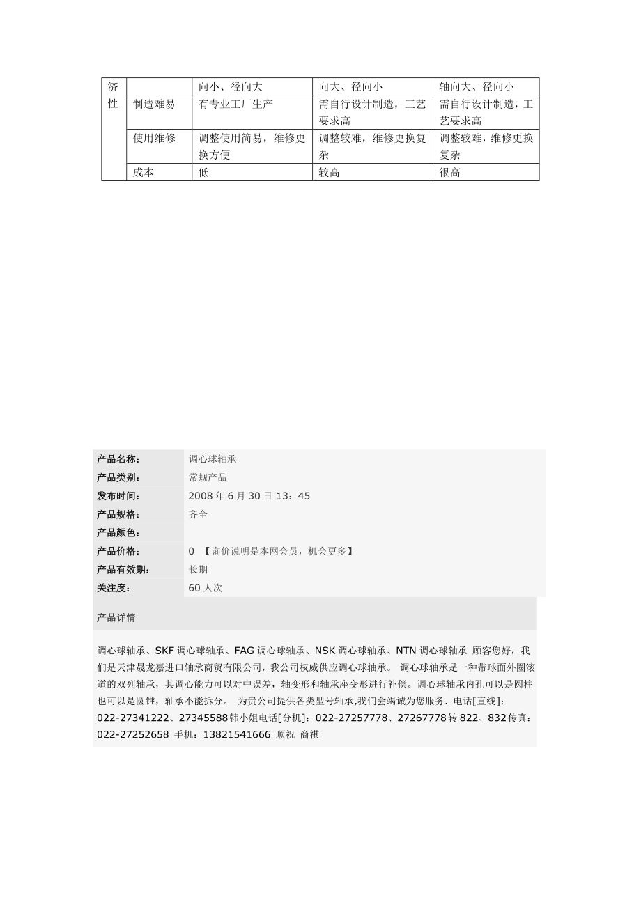 泵用滚动轴承与滑动轴承性能比较一览表.doc_第2页