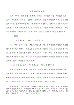 工会青年体会发言.docx