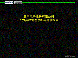 超声电子人力资源管理诊断与建议报告.ppt