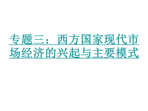 西方国家现代市场经济的兴起与主要模式.ppt