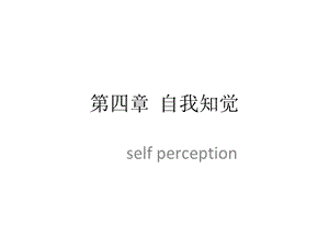 自我知觉(社会心理学).ppt