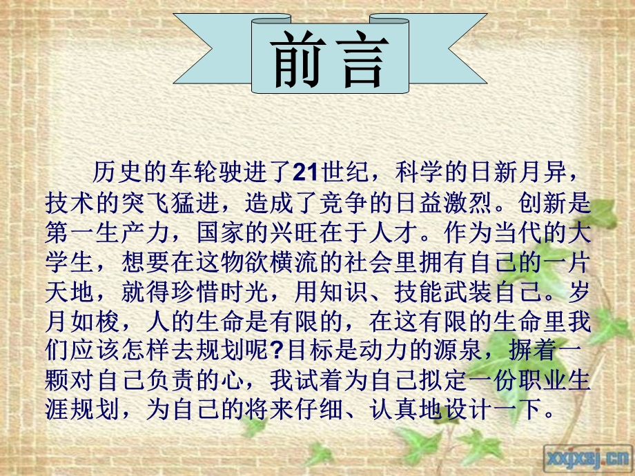 预防医学大学生职业生涯规划书.ppt_第3页