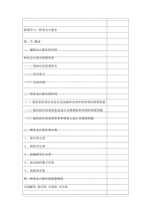 财务会计 教案 财务报表.doc